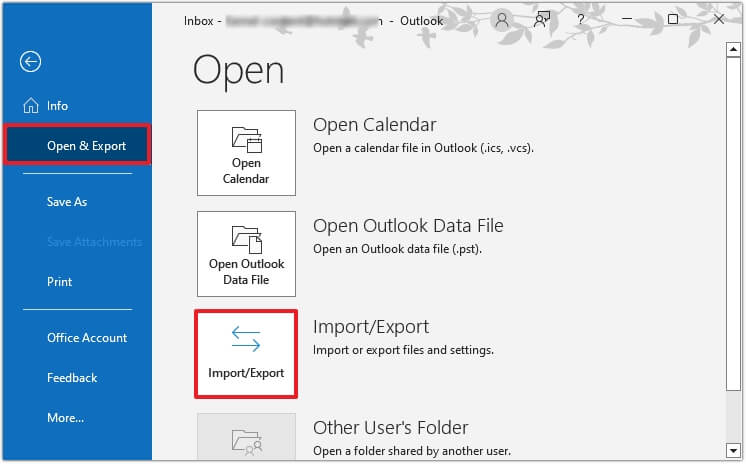 Click ‘Import & Export
